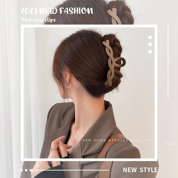 12 Pcs Claw Clips, Multi-Shapes Hair Clips for Women, Non-Slip Large Jaw Claw Cl - Picture 2 of 6